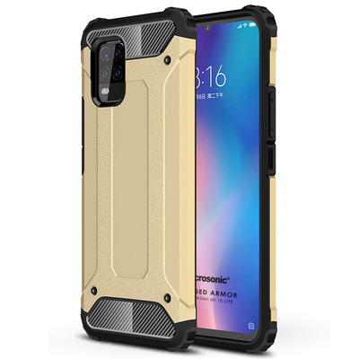 Microsonic Xiaomi Mi 10 Lite Kılıf Rugged Armor Gold