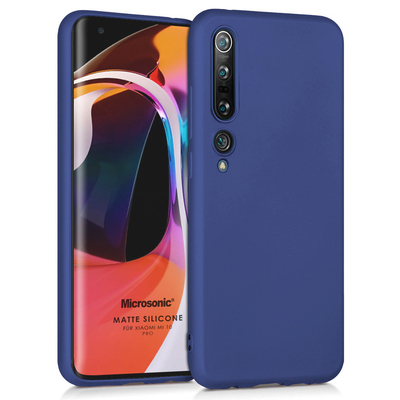 Microsonic Xiaomi Mi 10 Pro Kılıf Matte Silicone Lacivert