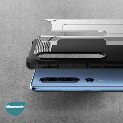 Microsonic Xiaomi Mi 10 Kılıf Rugged Armor Mavi