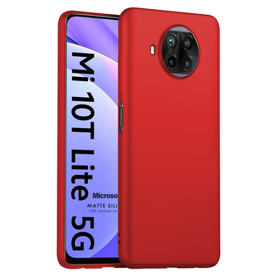 Microsonic Xiaomi Mi 10T Lite Kılıf Matte Silicone Kırmızı