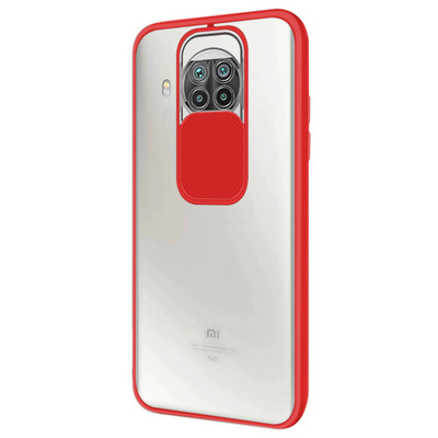 Microsonic Xiaomi Mi 10T Lite Kılıf Slide Camera Lens Protection Kırmızı