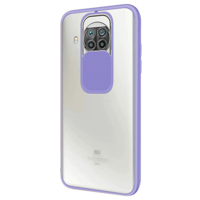 Microsonic Xiaomi Mi 10T Lite Kılıf Slide Camera Lens Protection Lila