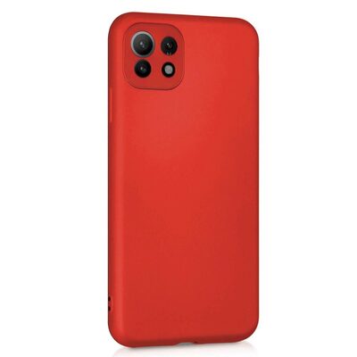 Microsonic Xiaomi Mi 11 Lite Kılıf Matte Silicone Kırmızı