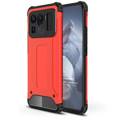 Microsonic Xiaomi Mi 11 Ultra Kılıf Rugged Armor Kırmızı