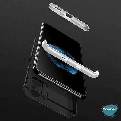 Microsonic Xiaomi Mi 11i Kılıf Double Dip 360 Protective AYS Siyah Mavi