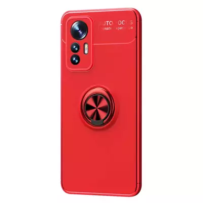 Microsonic Xiaomi Mi 12T Pro Kılıf Kickstand Ring Holder Kırmızı