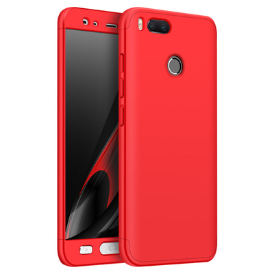 Microsonic Xiaomi Mi 5X Kılıf Double Dip 360 Protective AYS Kırmızı