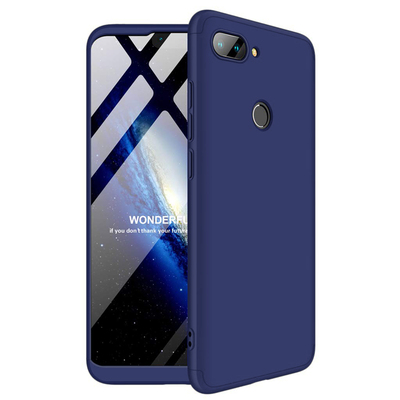 Microsonic Xiaomi Mi 8 Lite Kılıf Double Dip 360 Protective AYS Lacivert