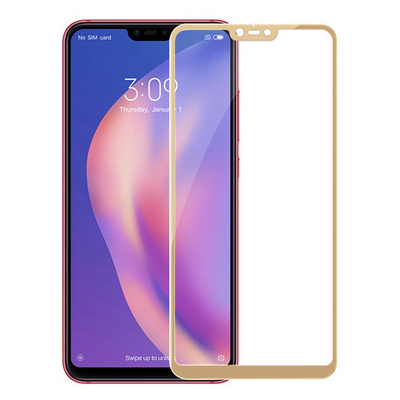 Microsonic Xiaomi Mi 8 Lite Kavisli Temperli Cam Ekran Koruyucu Film Gold