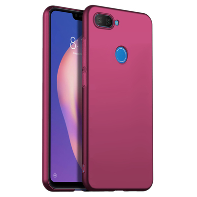 Microsonic Xiaomi Mi 8 Lite Kılıf Matte Silicone Mor