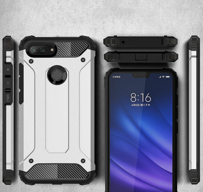 Microsonic Xiaomi Mi 8 Lite Kılıf Rugged Armor Kırmızı