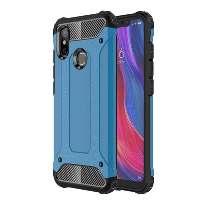 Microsonic Xiaomi Mi 8 Kılıf Rugged Armor Mavi