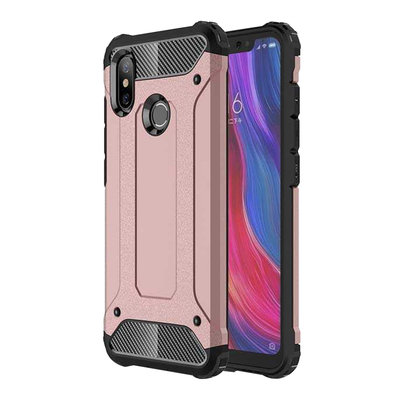 Microsonic Xiaomi Mi 8 Kılıf Rugged Armor Rose Gold