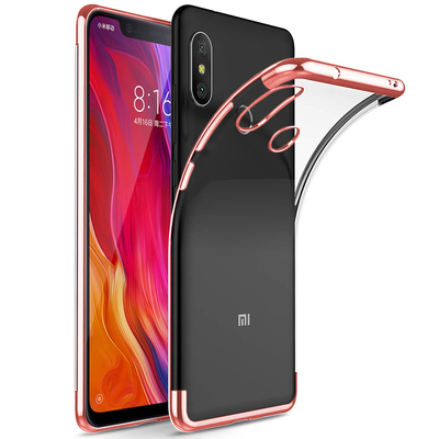 Microsonic Xiaomi Mi 8 SE Kılıf Skyfall Transparent Clear Rose Gold