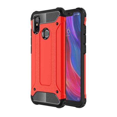 Microsonic Xiaomi Mi 8 SE Kılıf Rugged Armor Kırmızı