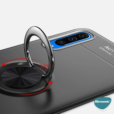 Microsonic Xiaomi Mi 9 Kılıf Kickstand Ring Holder Lacivert