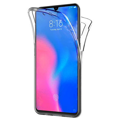 Microsonic Xiaomi Mi 9 Kılıf Komple Gövde Koruyucu Silikon Şeffaf