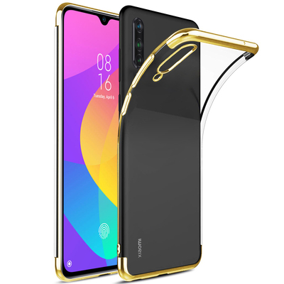 Microsonic Xiaomi Mi 9 Lite Kılıf Skyfall Transparent Clear Gold