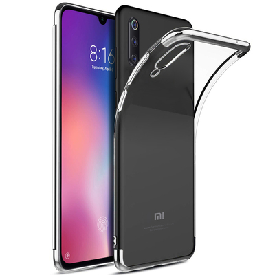 Microsonic Xiaomi Mi 9 Kılıf Skyfall Transparent Clear Gümüş