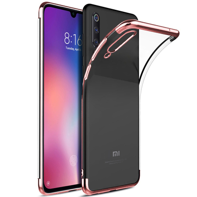 Microsonic Xiaomi Mi 9 Kılıf Skyfall Transparent Clear Rose Gold