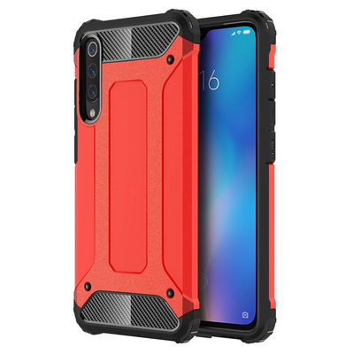 Microsonic Xiaomi Mi 9 Kılıf Rugged Armor Kırmızı