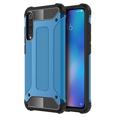 Microsonic Xiaomi Mi 9 Kılıf Rugged Armor Mavi