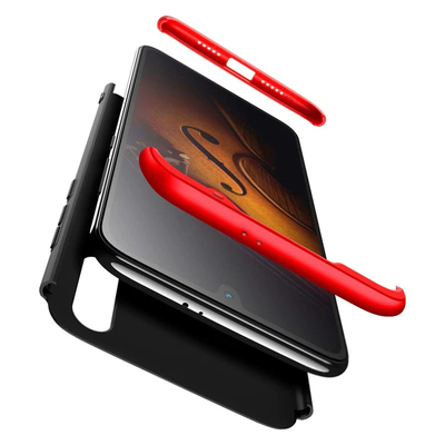 Microsonic Xiaomi Mi 9 SE Kılıf Double Dip 360 Protective AYS Siyah Kırmızı