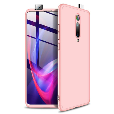 Microsonic Xiaomi Mi 9T Kılıf Double Dip 360 Protective AYS Rose Gold