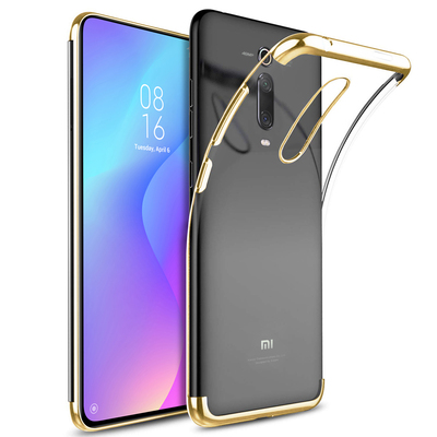 Microsonic Xiaomi Mi 9T Kılıf Skyfall Transparent Clear Gold