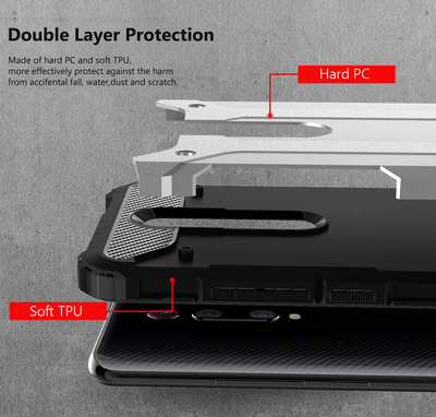 Microsonic Xiaomi Mi 9T Kılıf Rugged Armor Siyah