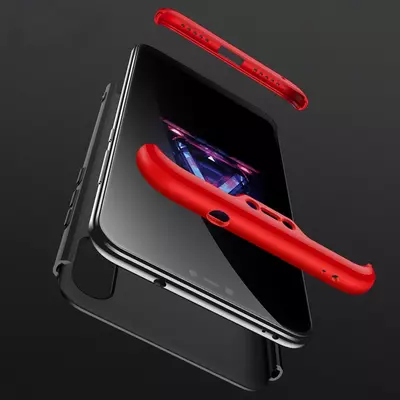 Microsonic Xiaomi Mi A2 Lite Kılıf Double Dip 360 Protective Siyah Kırmızı