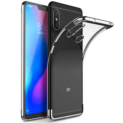 Microsonic Xiaomi Mi A2 Lite Kılıf Skyfall Transparent Clear Gümüş