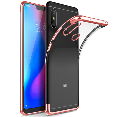 Microsonic Xiaomi Mi A2 Lite Kılıf Skyfall Transparent Clear Rose Gold