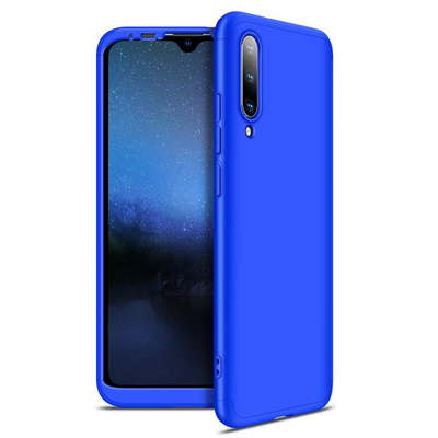 Microsonic Xiaomi Mi A3 Kılıf Double Dip 360 Protective AYS Mavi