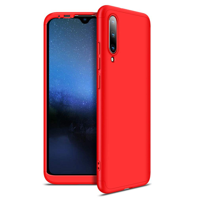 Microsonic Xiaomi Mi A3 Kılıf Double Dip 360 Protective AYS Siyah - Kırmızı