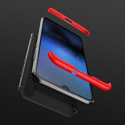 Microsonic Xiaomi Mi A3 Kılıf Double Dip 360 Protective AYS Siyah - Kırmızı