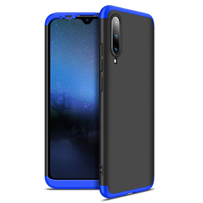 Microsonic Xiaomi Mi A3 Kılıf Double Dip 360 Protective AYS Siyah - Mavi