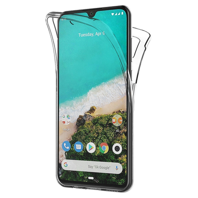 Microsonic Xiaomi Mi A3 Kılıf Komple Gövde Koruyucu Silikon Şeffaf