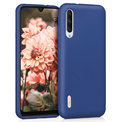 Microsonic Xiaomi Mi A3 Kılıf Matte Silicone Lacivert