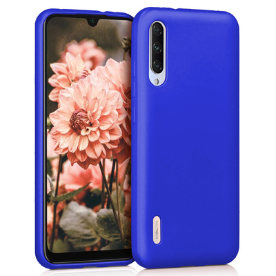 Microsonic Xiaomi Mi A3 Kılıf Matte Silicone Mavi