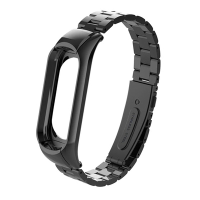 Microsonic Xiaomi Mi Band 4 Metal Stainless Steel Kordon Siyah