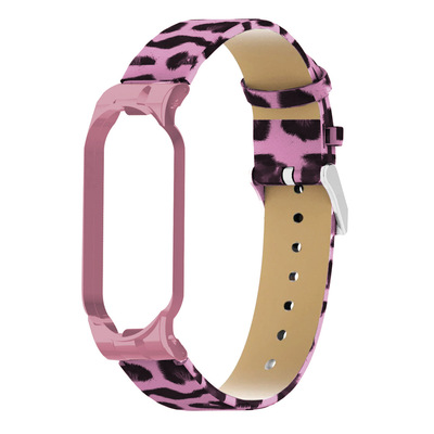 Microsonic Xiaomi Mi Band 6 Leopard Wrist Strap Kordon Pembe