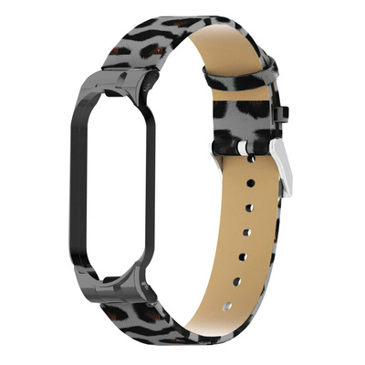 Microsonic Xiaomi Mi Band 6 Leopard Wrist Strap Kordon Siyah