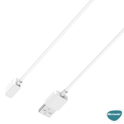 Microsonic Xiaomi Mi Band 8 Manyetik USB Şarj Kablosu Beyaz
