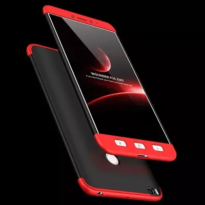 Microsonic Xiaomi Mi Max 2 Kılıf Double Dip 360 Protective Kırmızı
