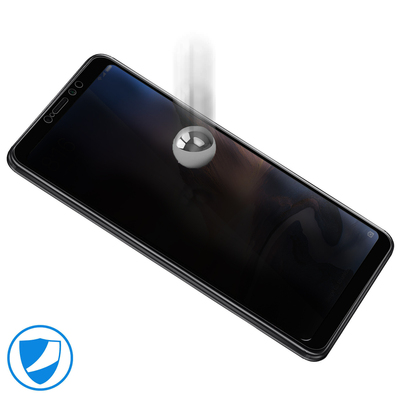Microsonic Xiaomi Mi Max 3 Invisible Privacy Kavisli Ekran Koruyucu Siyah