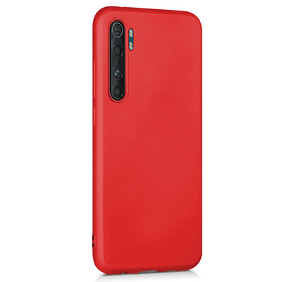 Microsonic Xiaomi Mi Note 10 Lite Kılıf Matte Silicone Kırmızı