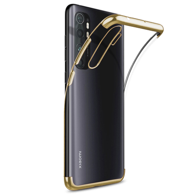 Microsonic Xiaomi Mi Note 10 Lite Kılıf Skyfall Transparent Clear Gold