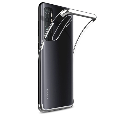 Microsonic Xiaomi Mi Note 10 Lite Kılıf Skyfall Transparent Clear Gümüş