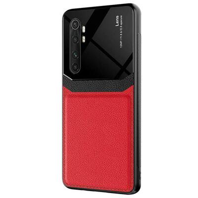 Microsonic Xiaomi Mi Note 10 Lite Kılıf Uniq Leather Kırmızı
